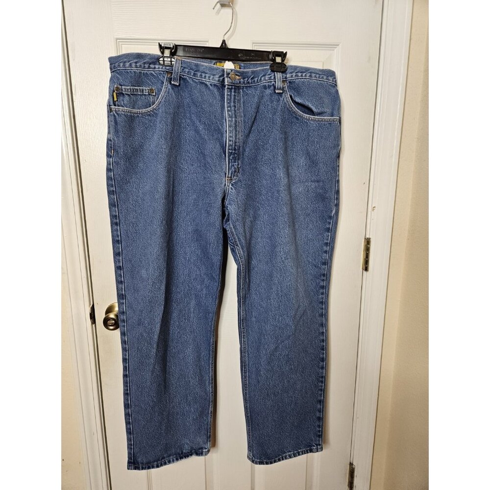 Diamond Gusset Vintage Blue Jeans Men's Blue 46x30 Carpenter Medium Wash USA